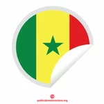 Bandera de Senegal peeling pegatina