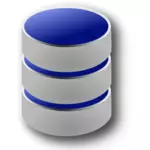 Векторное изображение символа синие и серые базы данных