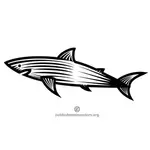 Rekin clipartów czarno-biały