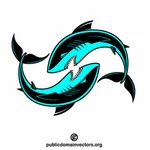 Diseño del logotipo de los tiburones