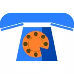Blue phone vector icon