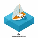 Barco flutua na água