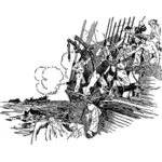 船の攻撃ベクトル画像