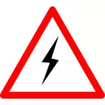 बिजली खतरे संकेत लेबल के वेक्टर छवि