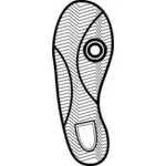 Shoe footprint vector drawing