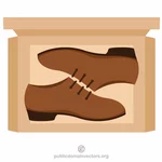 Sapatos em uma caixa