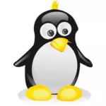 Linux mascotte profiel vector kleurenafbeelding
