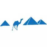 Vector illustration of pyramids