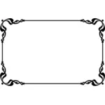 Vector drawing of showcard thin decorative border