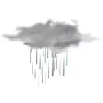 Ilustrasi vektor simbol warna ramalan cuaca untuk mandi