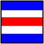 Signal-flaggan i tre färger