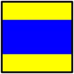 Żółta i niebieska flaga