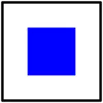 Valkoinen ja sininen neliölippu