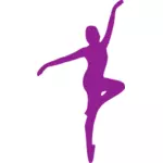 Posando púrpura bailarina