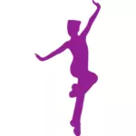Purpurowy dziewczyna skoki