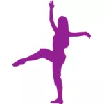 Violett ballerina siluett