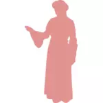 गुलाबी रेट्रो महिला