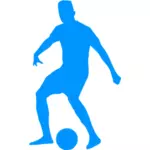 Jucător de fotbal albastru