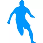 Imagine de jucător de fotbal albastru