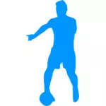 Ikona modrý fotbalový hráč