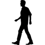 Imagen de vector de hombre a pie