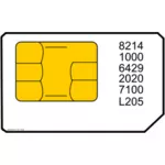 الرسومات المتجهة لبطاقة SIM لشبكة الهاتف المحمول