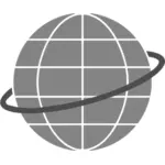 Eenvoudige globe symbool vector illustraties