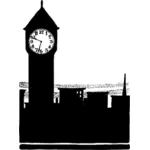 Big Ben tårnet i London silhuett vektor image