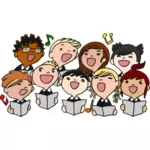 Immagine vettoriale di coro di bambini