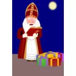 Sinterklaas con regalos de vector de la imagen