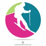 Conceptul de logotip al școlii de schi
