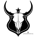 動物の頭骨のロゴ