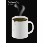 Imagine vectorială de o ceaşcă de cafea fierbinte