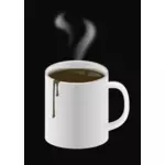 Cup of hot coffee vector drawing