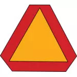 Slow moving vehicle sign vector illustration