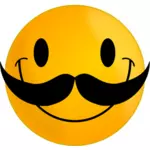 Clipart vectoriels de smiley avec grosse moustache