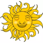 Yaz gülümseyen güneş vektör görüntü