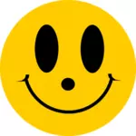 Immagine vettoriale faccia di smiley piatto semplice