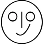 Vector illustraties van lege circulaire glimlach gezicht