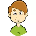 Brown haired boy avatar vector clip art