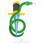 Serpent et une dague