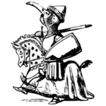 Karikatur av en ridder