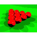 Snookera czerwone kulki wektor clipart
