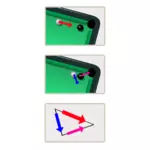 Pool table momentum conservation vector image