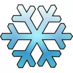Vector illustration of shaded blue snowflake