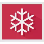 Vector image of modern snowflake on pink background