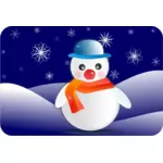 Glossy snowman vector graphics