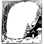 New Year frame vector illustration