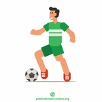 Gráficos de dibujos animados de jugadores de fútbol