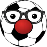 Clown soccer ball vector drawing
